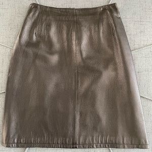 Black Leather Skirt -Clio